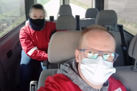 OSP Brodzica rozwoziła maski dla mieszkańców Brodzicy, Obrowca i Wolicy