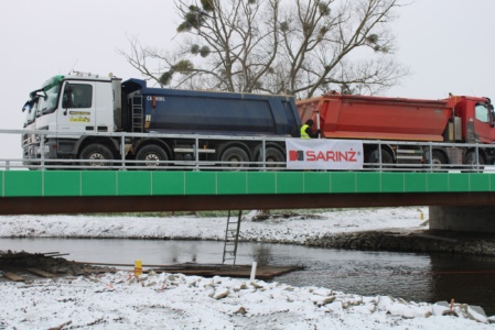 Próba wytrzymałościowa mostu w Brodzicy
