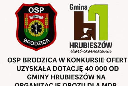 Dotacja Gminy Hrubieszów dla OSP Brodzica