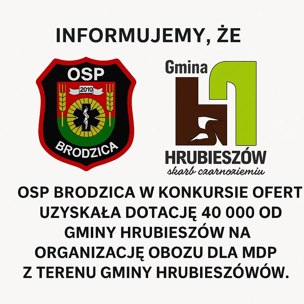 Dotacja Gminy Hrubieszów dla OSP Brodzica